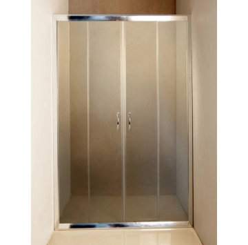 Параван Интер ICS130L SILK 130/h190см Мат стъкло хром профил 130L SILK ИНТЕР КЕРАМИК