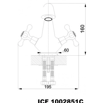 Смесител за мивка Ретро хром ICF1002851 ИНТЕР КЕРАМИК