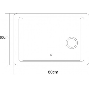 Огледало ICL1596 80/h60см. с LED осветление Touch Screen ИНТЕР КЕРАМИК