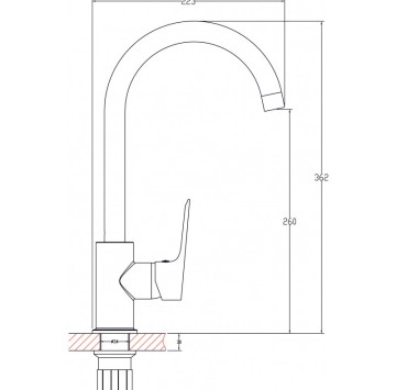 Смесител за кухня Елизара ICF7003153/M7313 хром ИНТЕР КЕРАМИК