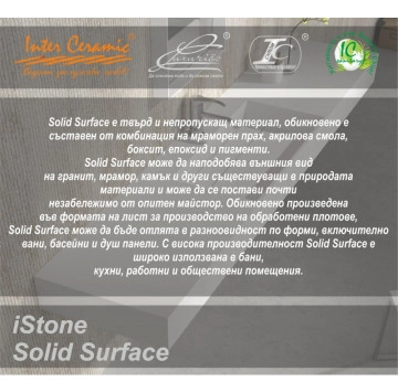 Мивка iStone Solid ICB645W 40см бял мат ИНТЕР КЕРАМИК