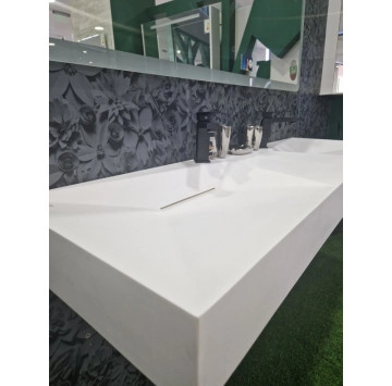 Мивка iStone Solid 150см двойна бял мат ICB15046 ИНТЕР КЕРАМИК