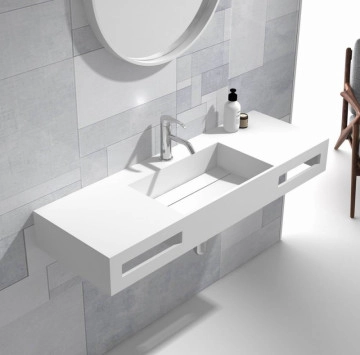 Мивка iStone Solid ICB38449 120см полимермрамор бяла ИНТЕР КЕРАМИК