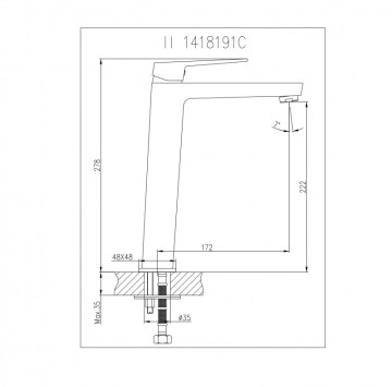Смесител за мивка Елинор ICF1418191W бял мат ИНТЕР КЕРАМИК