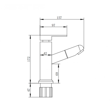 Смесител за мивка Куарто ICF1118549New хром ИНТЕР КЕРАМИК