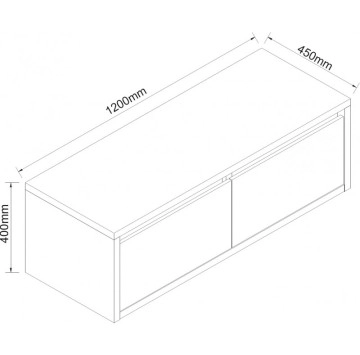 Шкаф за баня Интер ICP4540-120 120см.PVC бял/дървесен ИНТЕР КЕРАМИК