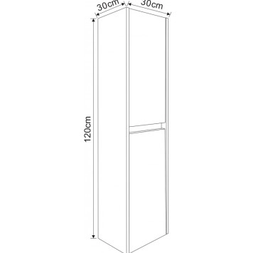 Колона Интер ICP3012 Wooden 30/30/h120см дървесен цвят ИНТЕР КЕРАМИК