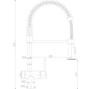 Смесител за кухня ICF7561017C New хром ИНТЕР КЕРАМИК