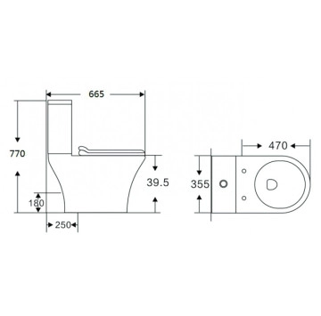 Моноблок Интер ICC7937P Nano Rimless бял ИНТЕР КЕРАМИК