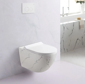 Стенна тоалетна чиния Интер ICC4937 Marble мрамор ИНТЕР КЕРАМИК