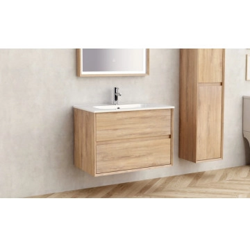 Шкаф за баня с мивка ICP7945 Wooden 81см дървесен ИНТЕР КЕРАМИК