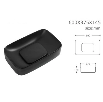 Мивка върху плот Carlino 901MB 60см черен мат ИНТЕР КЕРАМИК